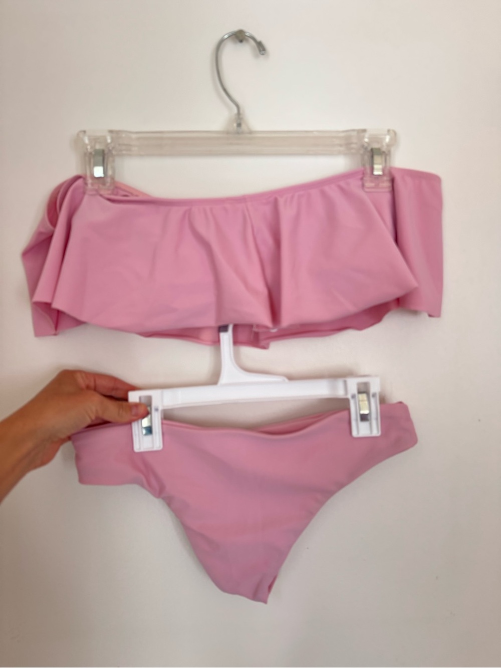 Beach Riot Off Shoulder Ruffled Pink Bikini Set - Picture 5 of 7